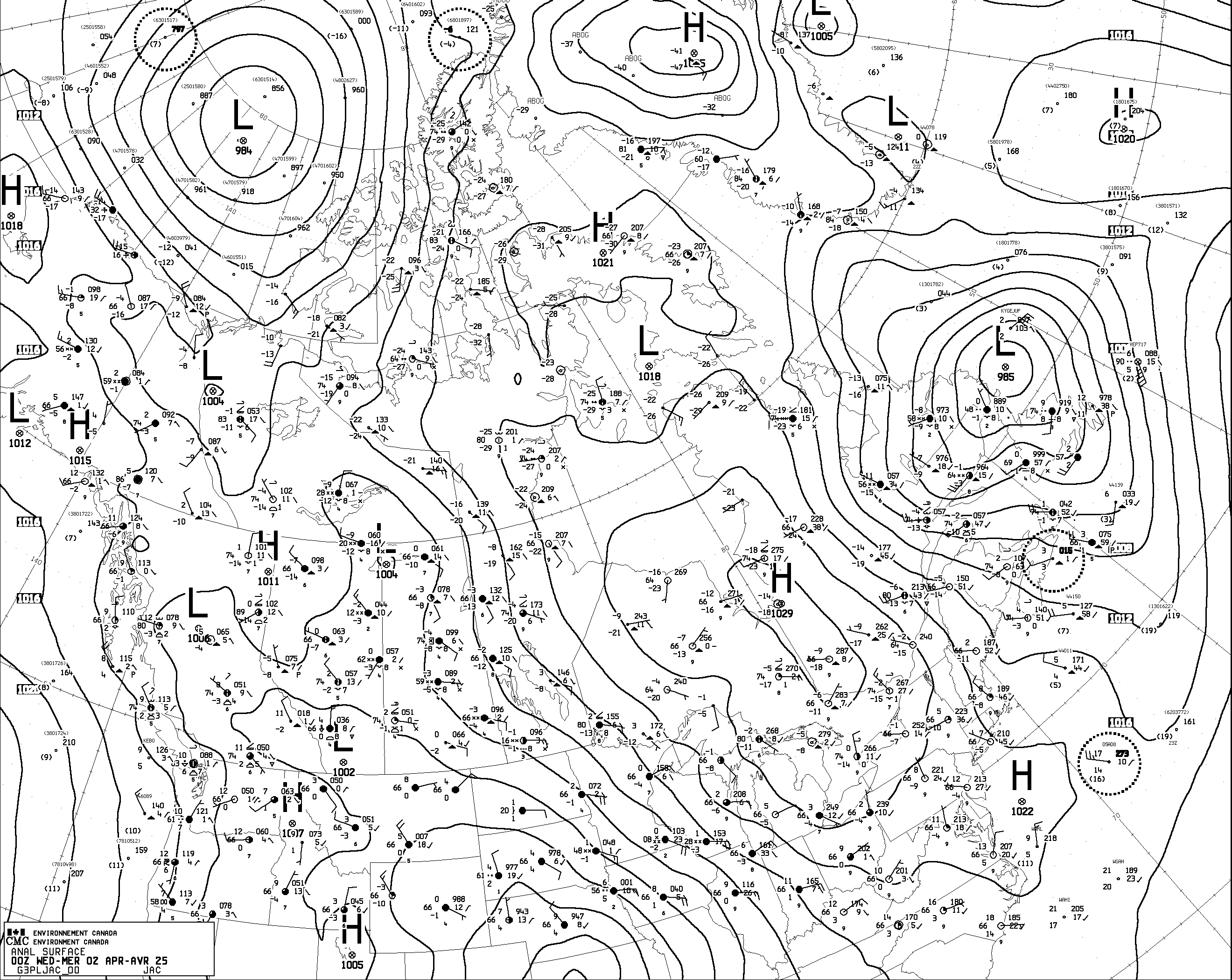 Synoptic Chart Canada